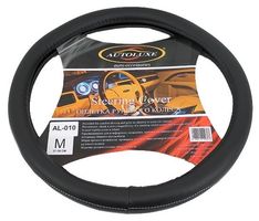 Оплетка на руль Autoluxe (AL010BM) M (черн.)