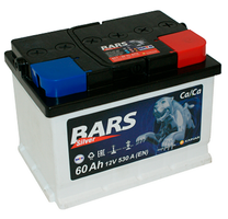 АКБ Bars Silver о.п.R+ 60a/h Евро B13(нижн.кр) низкий
